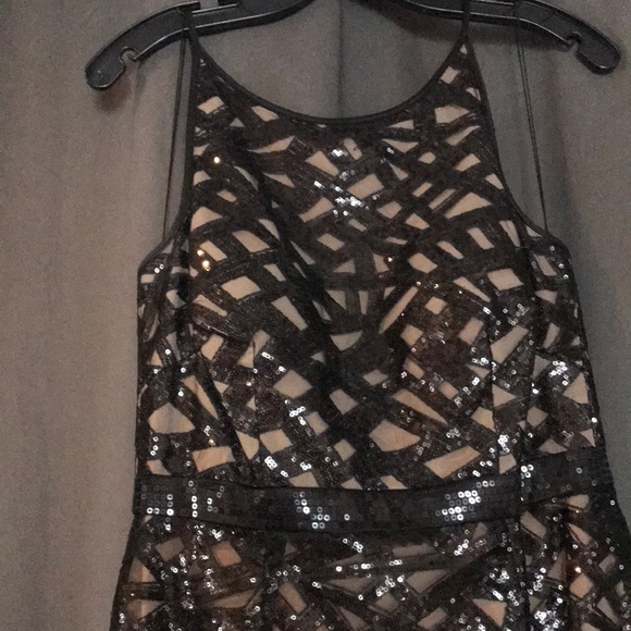 Cache Black Sequin Floor Length Evening Gown - Picture 3 of 4
